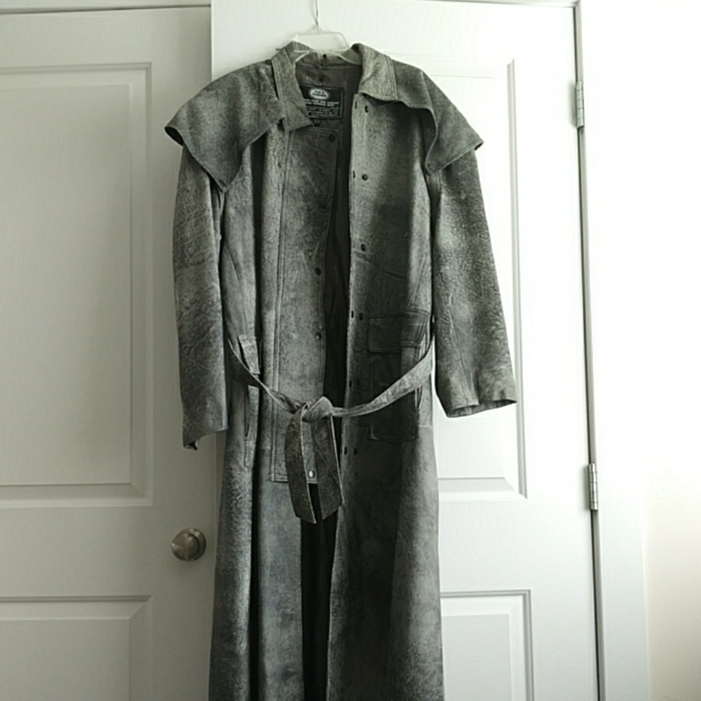 Genuine leather duster custom made in Turkey